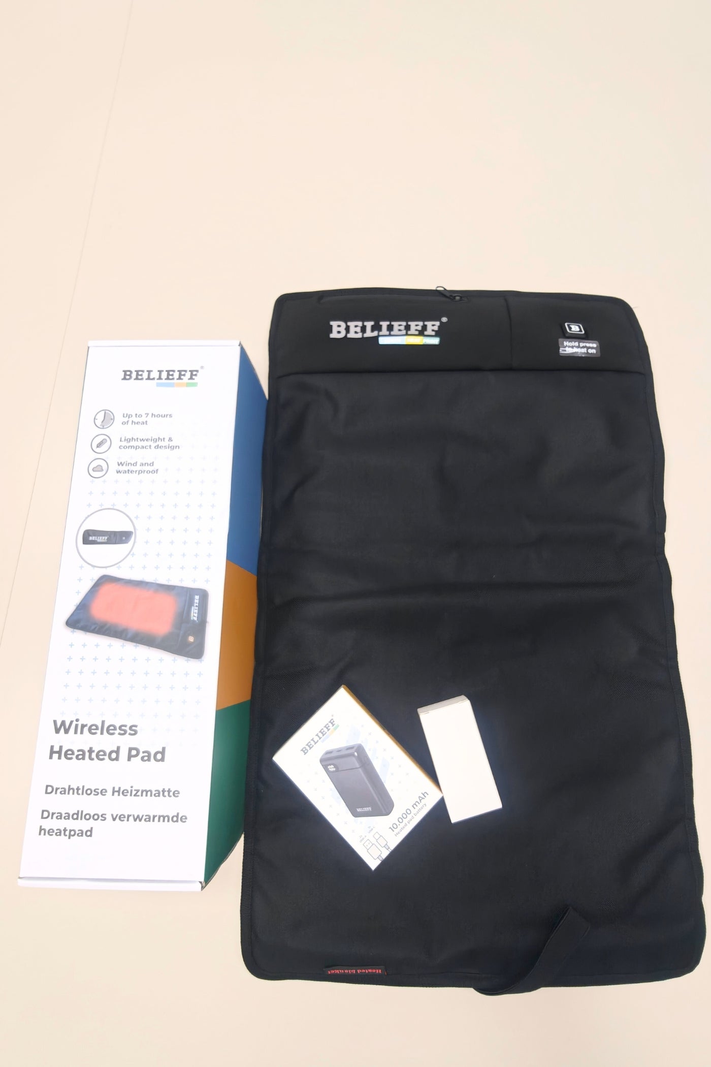 Sildošais paklājiņš ar iekļautu Power banku no Belieff