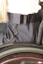 Wheelchair adaptive women’s jeans: Seated-pattern 100% cotton denim