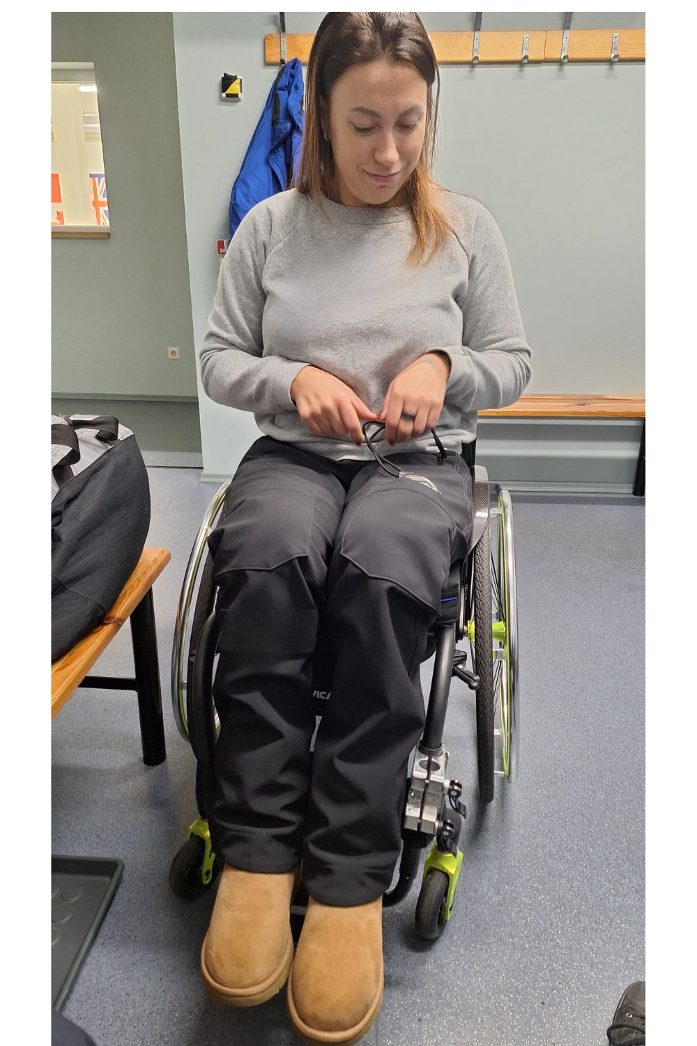 Sieviešu ratiņkrēsla adaptīvās siltās softshell bikses