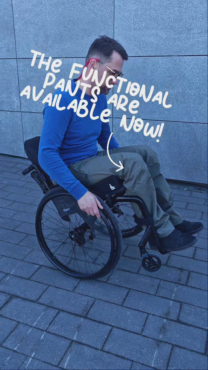 Kargo 2.0: Augsti funkcionālas bikses ratiņkrēsla lietotājiem