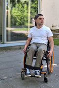 Sweatpants wheelchair adapted army green